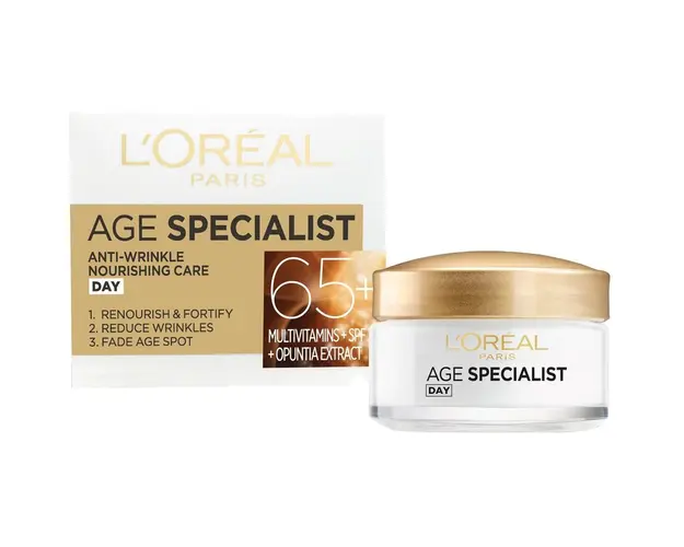 Crema antirid pentru fata L&#039;Oreal Paris Age Specialist 65+ de zi, 50 ml