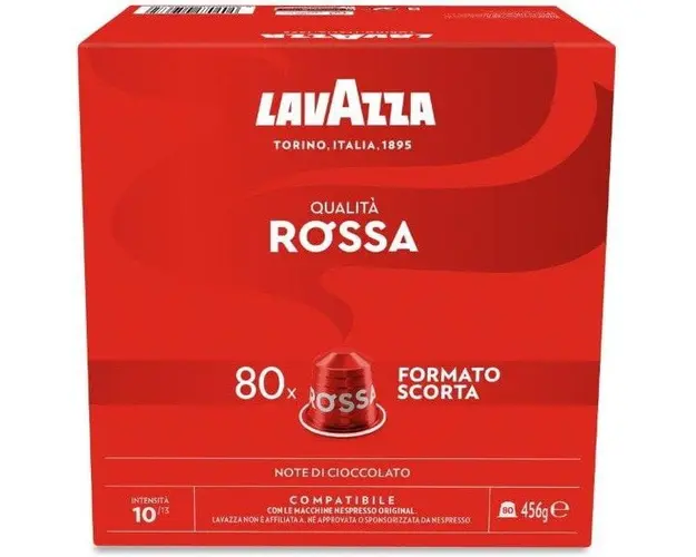 Cafea capsule Lavazza Qualita Rossa, compatibile Nespresso, 80 x 5.7g