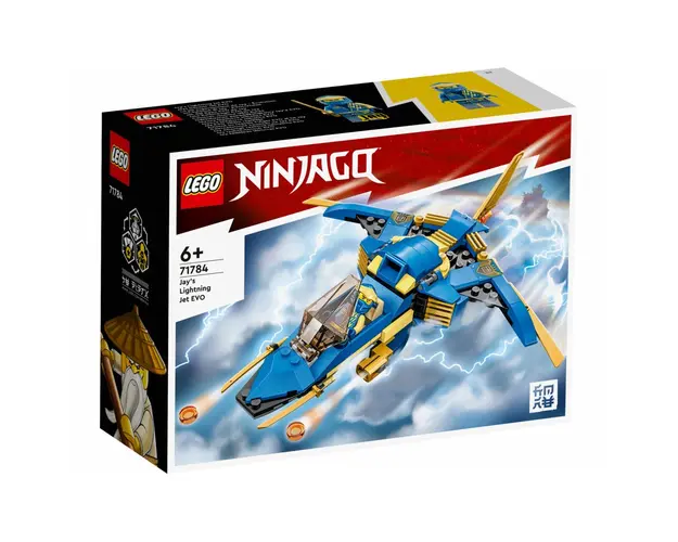 LEGO Ninjago - Avionul cu reactie Fulger EVO al lui Jay 71784, 146 piese