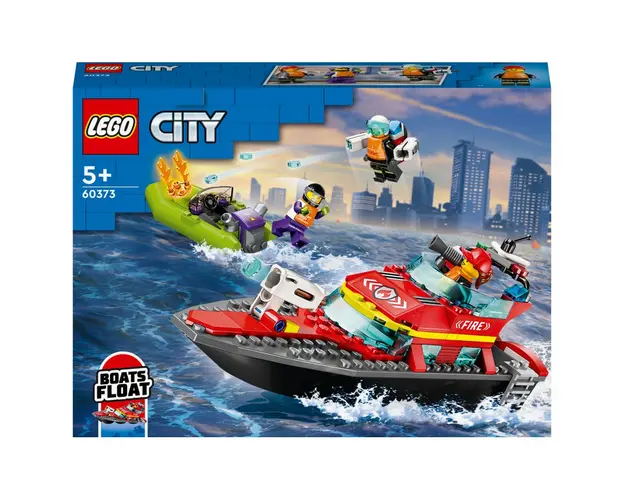 LEGO City - Barca de salvare a pompierilor 60373, 144 piese