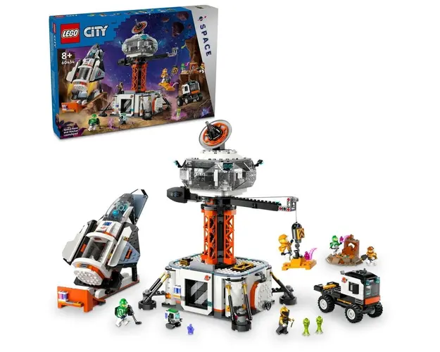 Baza spatiala si platforma de lansare a rachetei 60434, 1422 piese, LEGO City