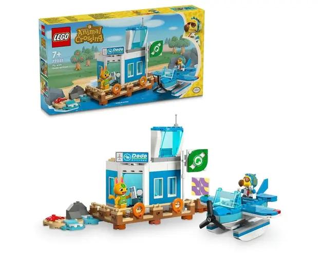 LEGO® Animal Crossing™ - Zboara cu Dodo Airlines 77051, 292 piese
