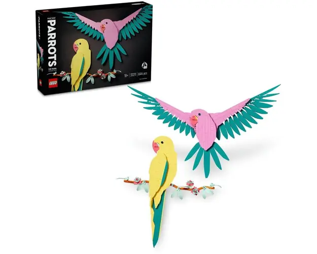 LEGO® ART - Colectia de fauna - Papagali Ara 31211, 644 piese