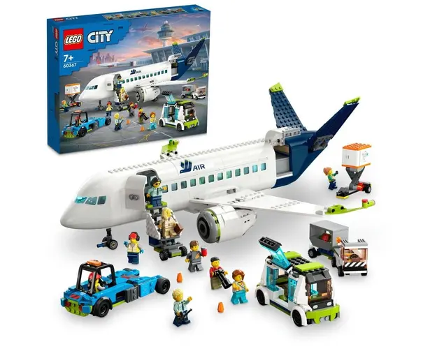 LEGO® City - Avion de pasageri 60367, 913 piese