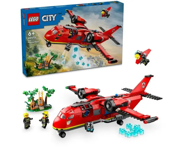 LEGO® City - Avion de pompieri 60413, 478 piese