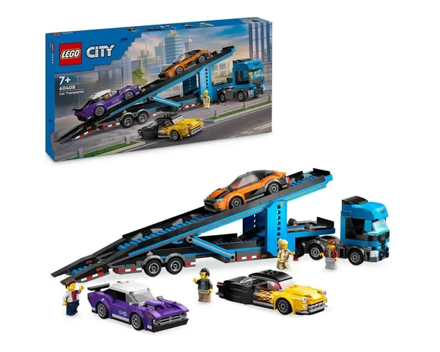 LEGO® City - Camion transportor de masini sport 60408, 998 piese