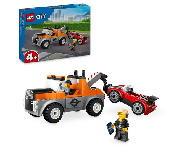 LEGO® City - Camioneta de tractare si masina sport 60435, 101 piese