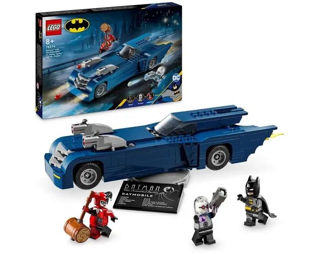 LEGO® DC - Batman™ cu al sau Batmobile™ vs Harley Quinn™ si Mr. Freeze™ 76274, 435 piese