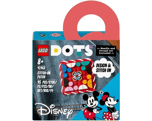 LEGO DOTS - Petic de cusut Mickey Mouse si Minnie Mouse 41963, 95 piese