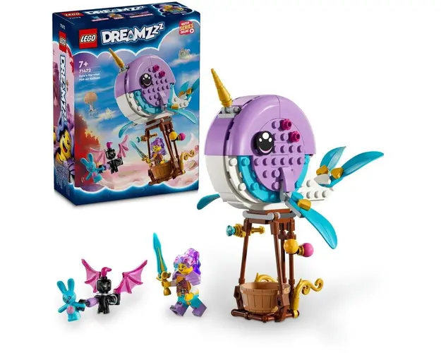 LEGO® DREAMZzz™ - Balonul cu aer cald in forma de narval al lui Izzie 71472, 156 piese