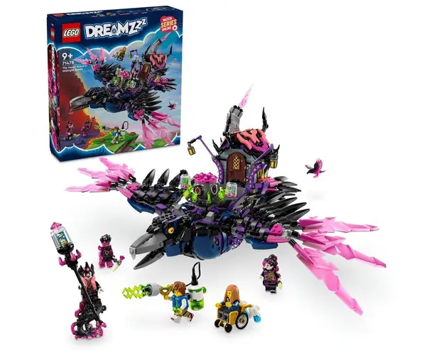 LEGO® DREAMZzz - Corbul de la miezul noptii al vrajitoarei din Never 71478, 1203 piese