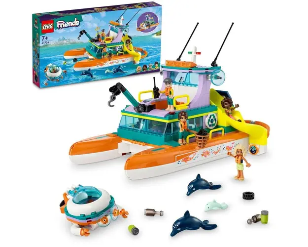 LEGO® Friends - Barca de salvare pe mare 41734, 717 piese