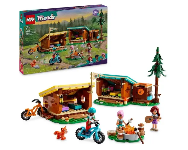 LEGO® Friends - Cabane confortabile in tabara de aventuri 42624, 437 piese