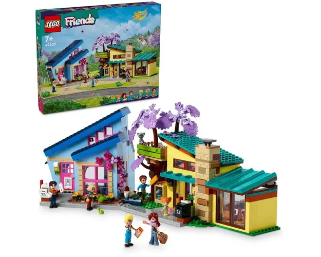 LEGO® Friends - Casele familiale ale lui Olly si Paisley 42620, 1126 piese