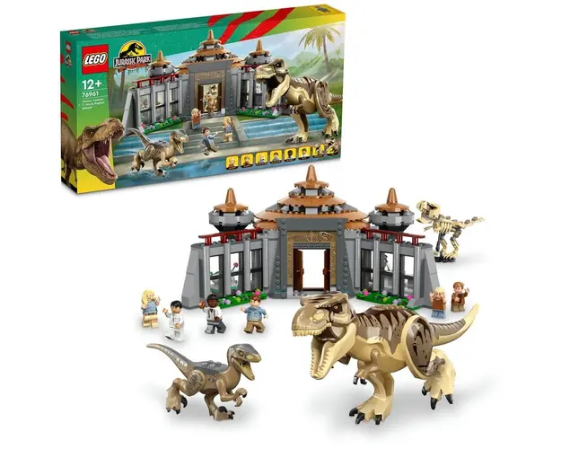 LEGO® Jurassic World - Centru pentru turisti: T. rex si raptor la atac 76961, 693 piese