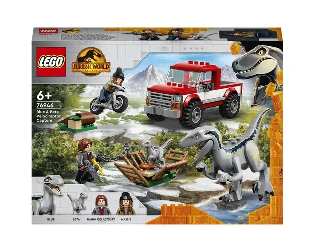 LEGO® Jurassic World - World Capturarea Velociraptorilor Blue si Beta 76946, 181 piese