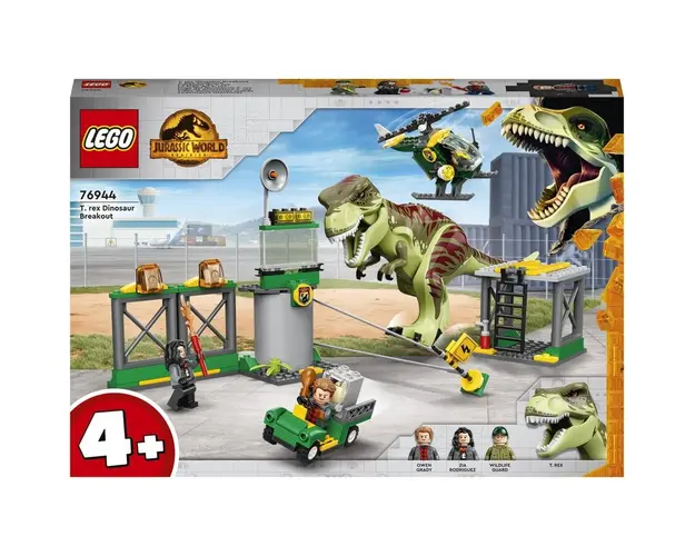 LEGO® Jurassic World - World Evadarea dinozaurului T. rex 76944, 140 piese