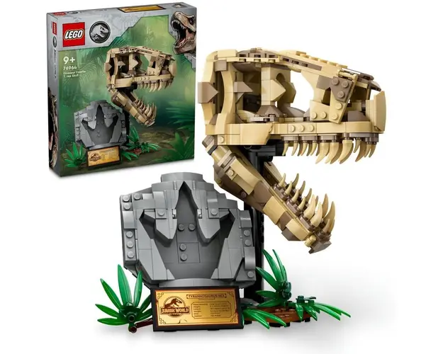 LEGO® JURRASIC WORLD - Fosile de dinozaur: Craniu de T. REX 76964, 577 piese