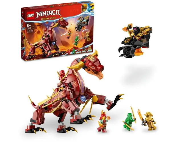 LEGO® Ninjago - Dragonul de lava transformator cu val de caldura 71793, 479 piese