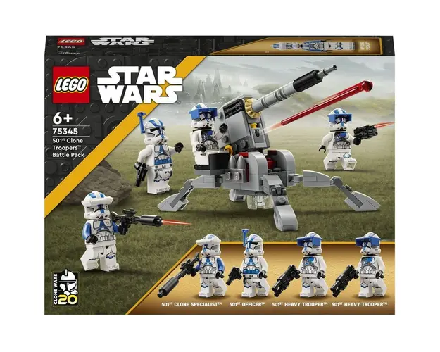 LEGO® Star Wars - Pachet de lupta Clone Troopers™ divizia 501 75345, 119 piese