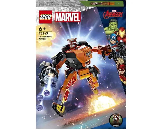 LEGO® Super Heroes - Armura de robot a lui Rocket 76243, 98 piese