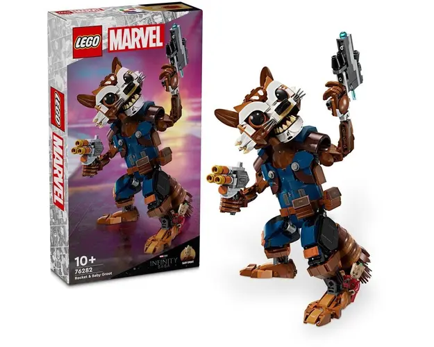 LEGO® Super Heroes - Rocket si bebelusul Groot 76282, 566 piese