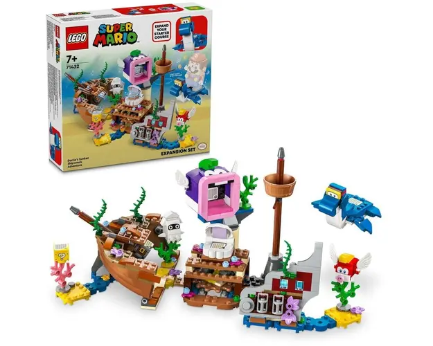 LEGO® SUPER MARIO™ - Set de extindere - Aventura lui Dorrie la epava scufundata 71432, 500 piese