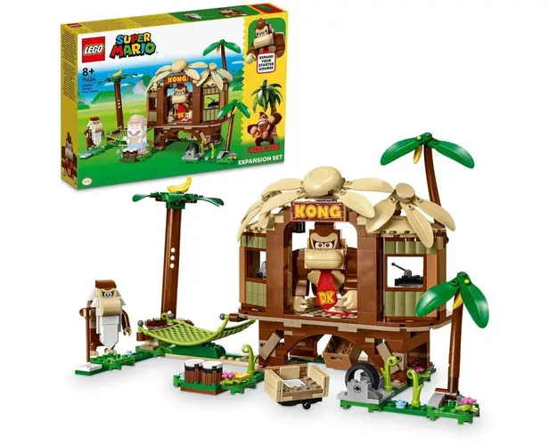 LEGO® Super Mario - Set de extindere - Casa din copac a lui Donkey Kong 71424, 555 piese
