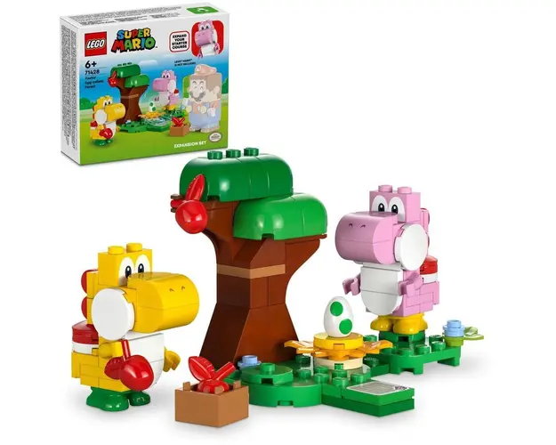 LEGO® SUPER MARIO™ - Set de extindere - Padurea minunata cu oul lui Yoshi 71428, 107 piese