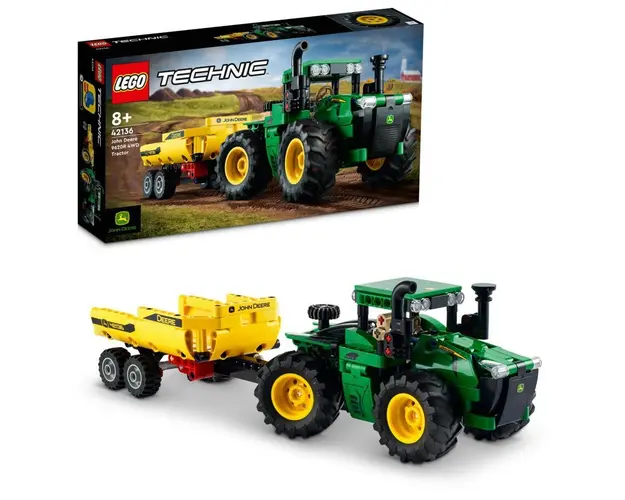 LEGO Technic John Deere 9620R 4WD Tractor 42136, 8 ani+, 390 piese
