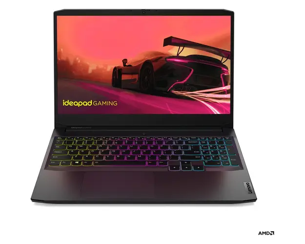Laptop Gaming 15.6&#039;&#039; IdeaPad 3 15ACH6, FHD IPS 144Hz, Procesor AMD Ryzen™ 5 5500H (8M Cache, up to 4.2 GHz), 16GB DDR4, 512GB SSD, GeForce RTX 2050 4GB, No OS, Shadow Black