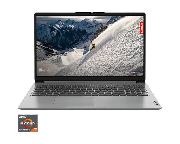 Laptop Lenovo 15.6&#039;&#039; IdeaPad 1 15ALC7, FHD, Procesor AMD Ryzen™ 7 5700U (8M Cache, up to 4.3 GHz), 16GB DDR4, 1TB SSD, AMD Radeon, No OS, Cloud Grey