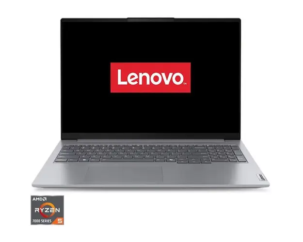 Laptop Lenovo 16&#039;&#039; ThinkBook 16 G7 ARP, WUXGA IPS, Procesor AMD Ryzen™ 5 7535HS (16M Cache, up to 4.55 GHz), 16GB DDR5, 512GB SSD, AMD Radeon 660M, No OS, Arctic Grey