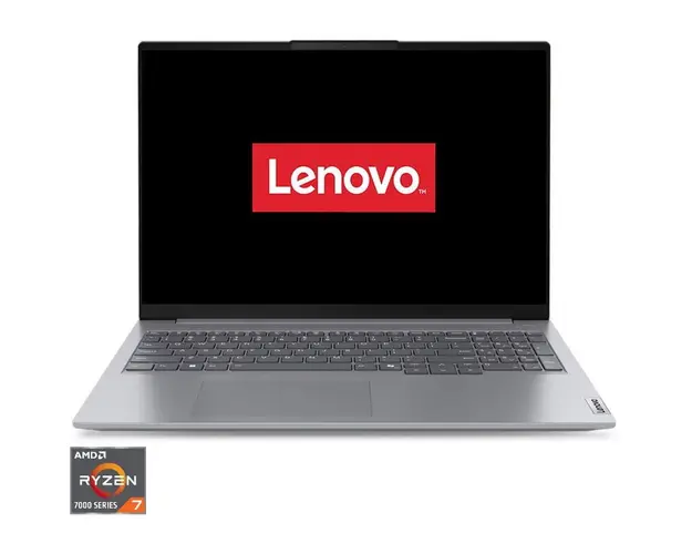 Laptop Lenovo 16&#039;&#039; ThinkBook 16 G7 ARP, WUXGA IPS, Procesor AMD Ryzen™ 7 7735HS (16M Cache, up to 4.75 GHz), 32GB DDR5, 1TB SSD, AMD Radeon 680M, No OS, Arctic Grey