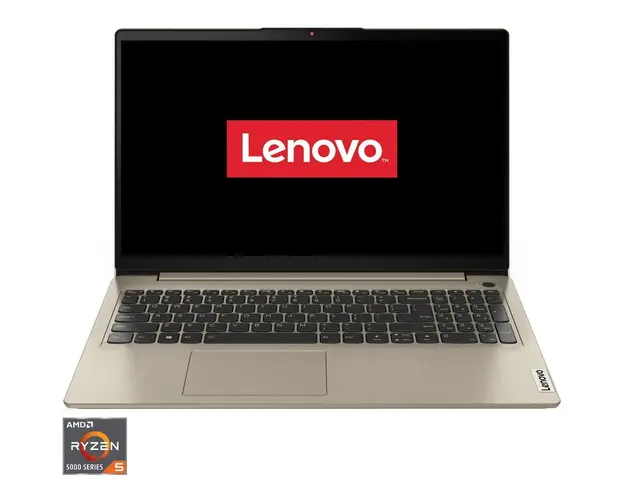 Laptop Lenovo IdeaPad 3 15ALC6 cu procesor AMD Ryzen 5 5500U, 15.6, Full HD, 8GB, 256GB SSD, AMD Radeon Graphics, No OS, Sand