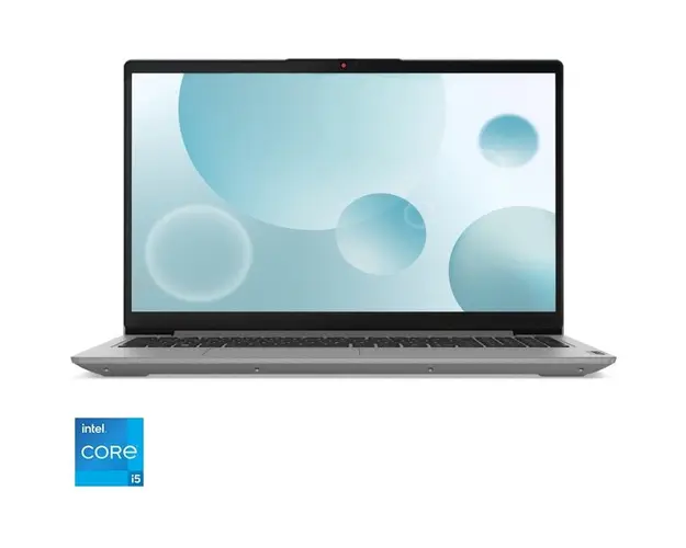 Laptop Lenovo IdeaPad 3 15IAU7 cu procesor Intel® Core™ i5-1235U pana la 4.4 GHz, 15.6, Full HD, IPS, 16GB, 512GB SSD, Intel® Iris® Xe Graphics, No OS, Arctic Grey