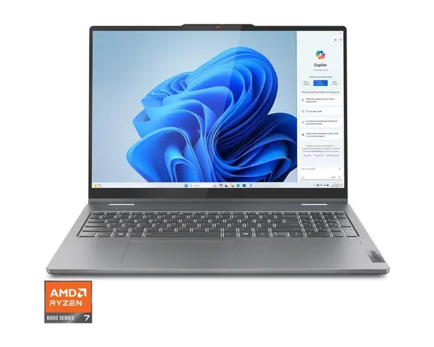 Laptop Lenovo IdeaPad 5 2-in-1 16AHP9 cu procesor AMD Ryzen™ 7 8845HS pana la 5.1GHz, 16, WUXGA, IPS, Touch, 16GB LPDDR5x, 1TB SSD, AMD Radeon™ 780M Graphics, Windows® 11 Home, Luna Grey