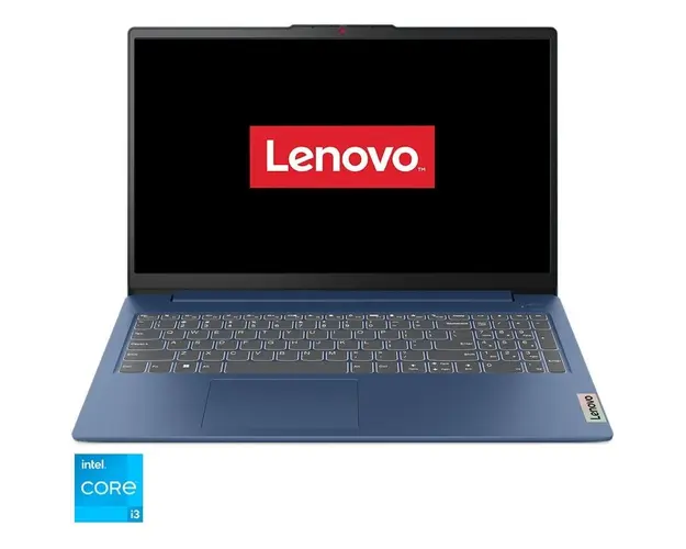Laptop Lenovo IdeaPad Slim 3 15IRU8 cu procesor Intel® Core™ i3-1305U pana la 4.5GHz, 15.6 Full HD, 8GB Soldered LPDDR5, 512GB SSD, Intel® UHD Graphics, No OS, Abyss Blue