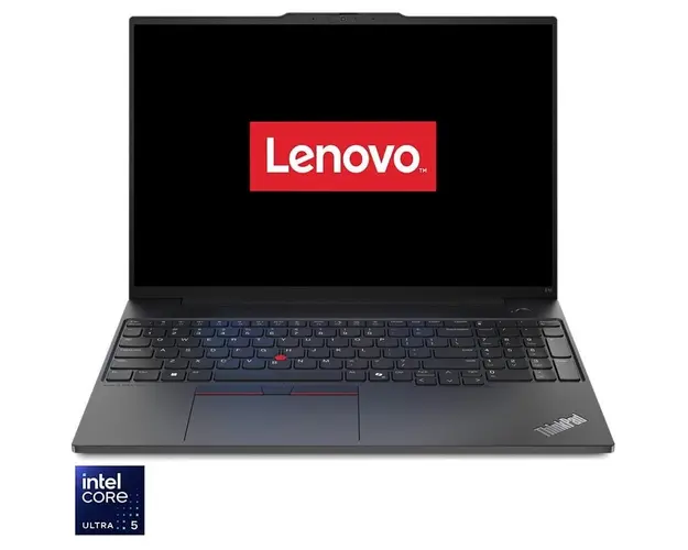 Laptop Lenovo ThinkPad E16 Gen 2 cu procesor Intel® Core™ Ultra 5 125U pana la 4.3GHz, 16 WUXGA, IPS, 32GB DDR5, 1TB SSD, Intel® Graphics, No OS, Black, 3y on-site Premium Care