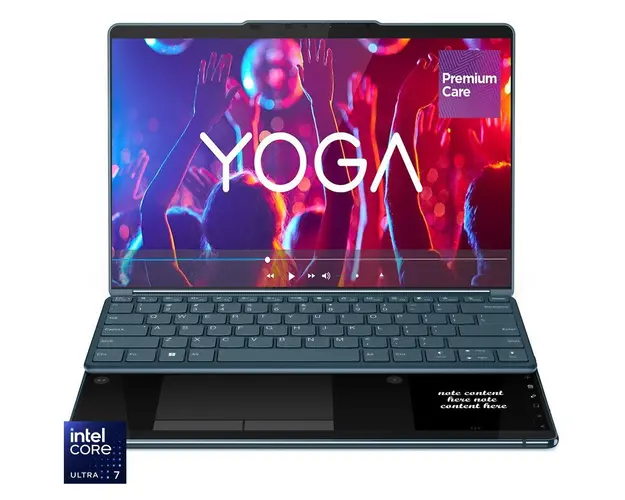 Ultrabook Lenovo 13.3&#039;&#039; Yoga Book 9 13IMU9, 2.8K OLED Touch, Procesor Intel® Core™ Ultra 7 155U (12M Cache, up to 4.80 GHz), 16GB DDR5X, 1TB SSD, Intel Integrated Graphics, Win 11 Home, Tidal Teal, 3Yr Onsite Premium Care