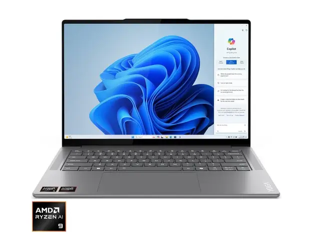 Laptop Lenovo Yoga Pro7 14ASP9 cu procesor AMD Ryzen™ AI 9 365 pana la 5.0GHz, 14.5&#039;&#039;, OLED, 32GB LPDDR5x, 1TB SSD, AMD Radeon™ 880M Graphics, Win 11 Home, Luna Grey, 3y on-site Premium Care