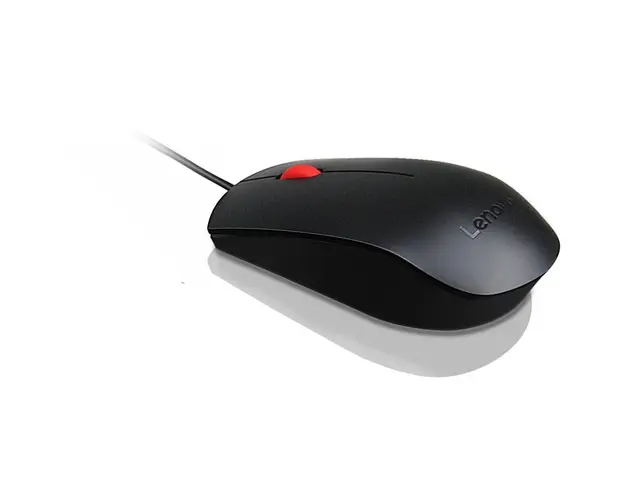 Mouse Lenovo Essential, USB, 1600DPI, Negru / Rosu