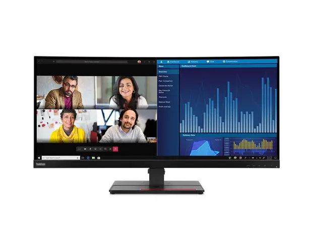 Monitor LED Lenovo ThinkVision P34w-20 34 inch 4 ms Negru Webcam USB-C 60 Hz