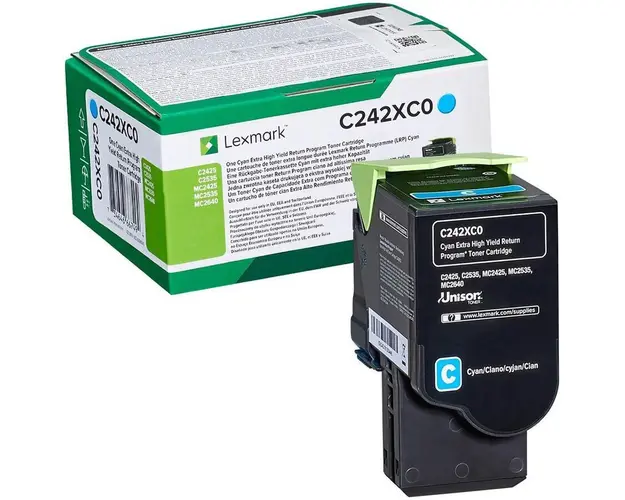 Toner Lexmark C242XC0, cyan
