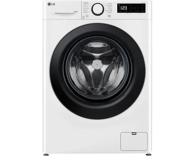 Masina de spalat rufe cu uscator LG F4DR509SBW, 9 kg Spalare, 6 kg Uscare, 1400 rpm, Clasa B, Motor Direct Drive, TurboWash, Alb