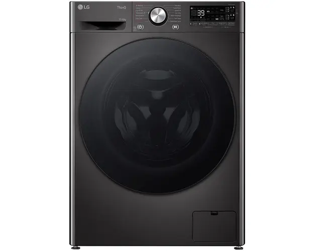 Masina spalat cu uscator LG F4DR711S2BA, Spalare 11 kg / Uscare 6kg, 1400 RPM, Motor Direct Drive Inverter, Spa, Turbo Wash 39, Wi-Fi, Clasa D, Autodose, Negru