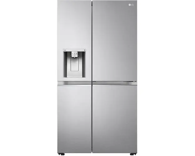 Side by Side LG GSJV91BSAE , 635 l, Total No Frost, Dozator apa, Raft sticle, H 179 cm, Clasa E, Argintiu