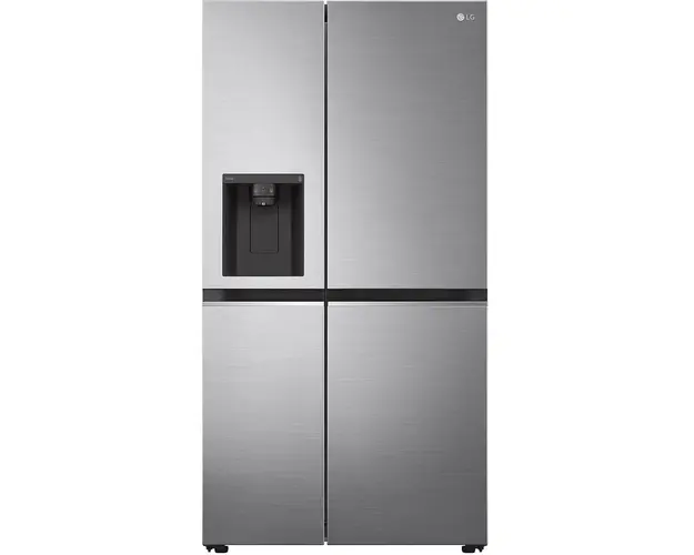 Side by Side LG GSLV70PZTE, 635 l, Total No Frost, Dozator apa, Door Cooling, Clasa E, H 179 cm, Argintiu