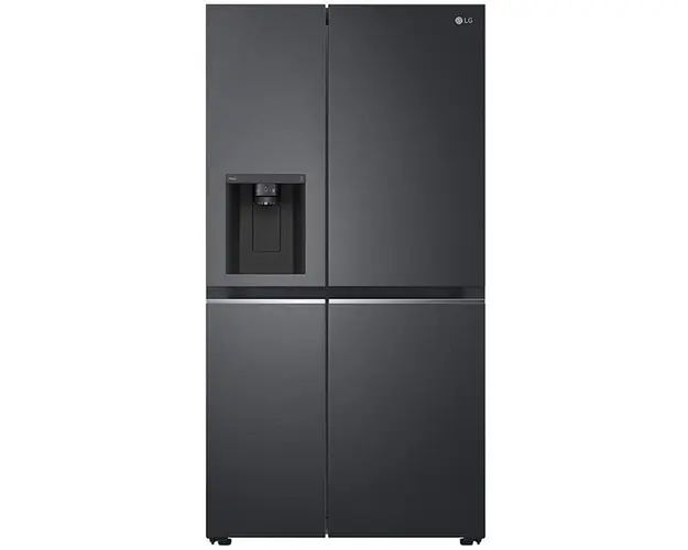 Side by side LG GSLV71MCTD, 635 l, Total No Frost, DoorCooling+, LinearCooling, Multi-Airflow, Clasa D, Compresor Linear Inverter, H 179 cm, Negru