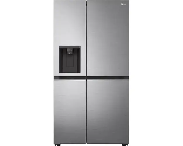 Side by side LG GSLV71PZTE, No Frost, Door In Door, 635 l, Dozator apa, Clasa E, H 179cm, Argintiu